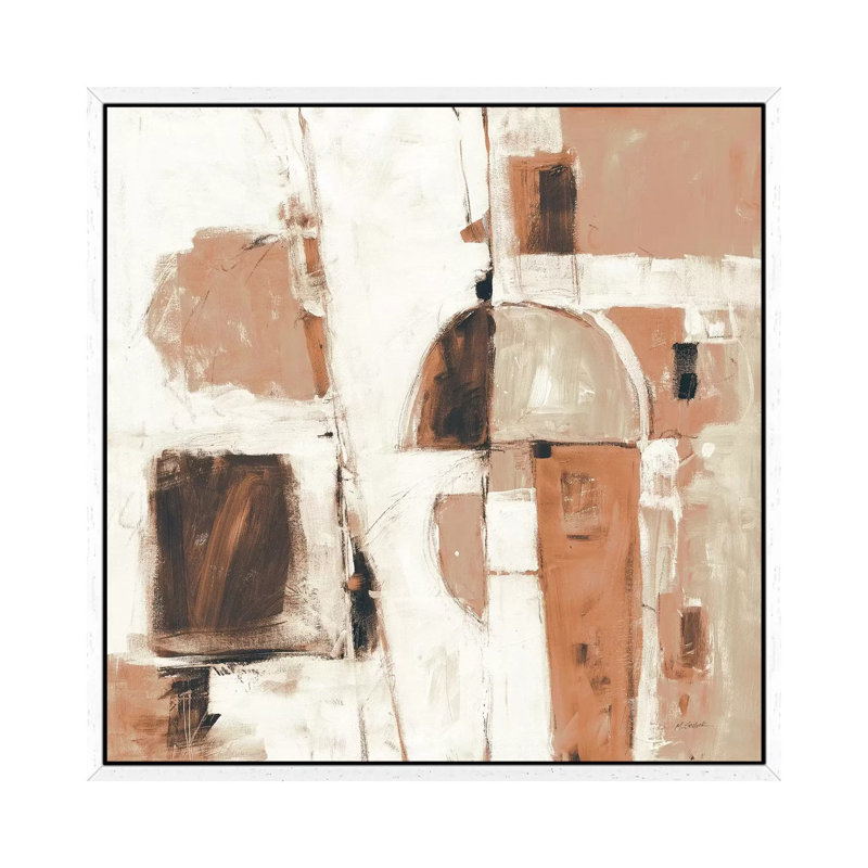 Down To The Street Warm by Mike Schick - Painting on Canvas, 93.98cm H x 93.98cm W x 3.81cm D, White Floater Framed
