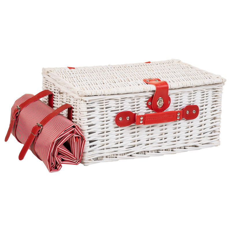 WHITE PICNIC BASKET 4 SERVES