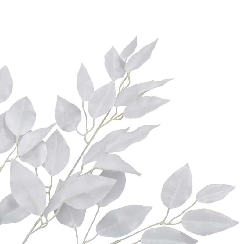 25.59cm Faux Ficus Plant, White