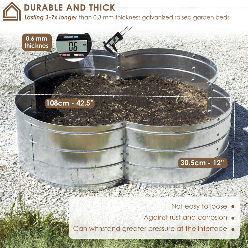 Nalen Metal Raised Garden Bed