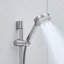 Robinet de douche mural noir mat - système de 10 pouces avec douchette à 5 jets et tête ronde pour ensemble de salle de bain