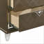 Table de chevet moderne à 2 tiroirs avec garniture miroir Dark Champagne foncé