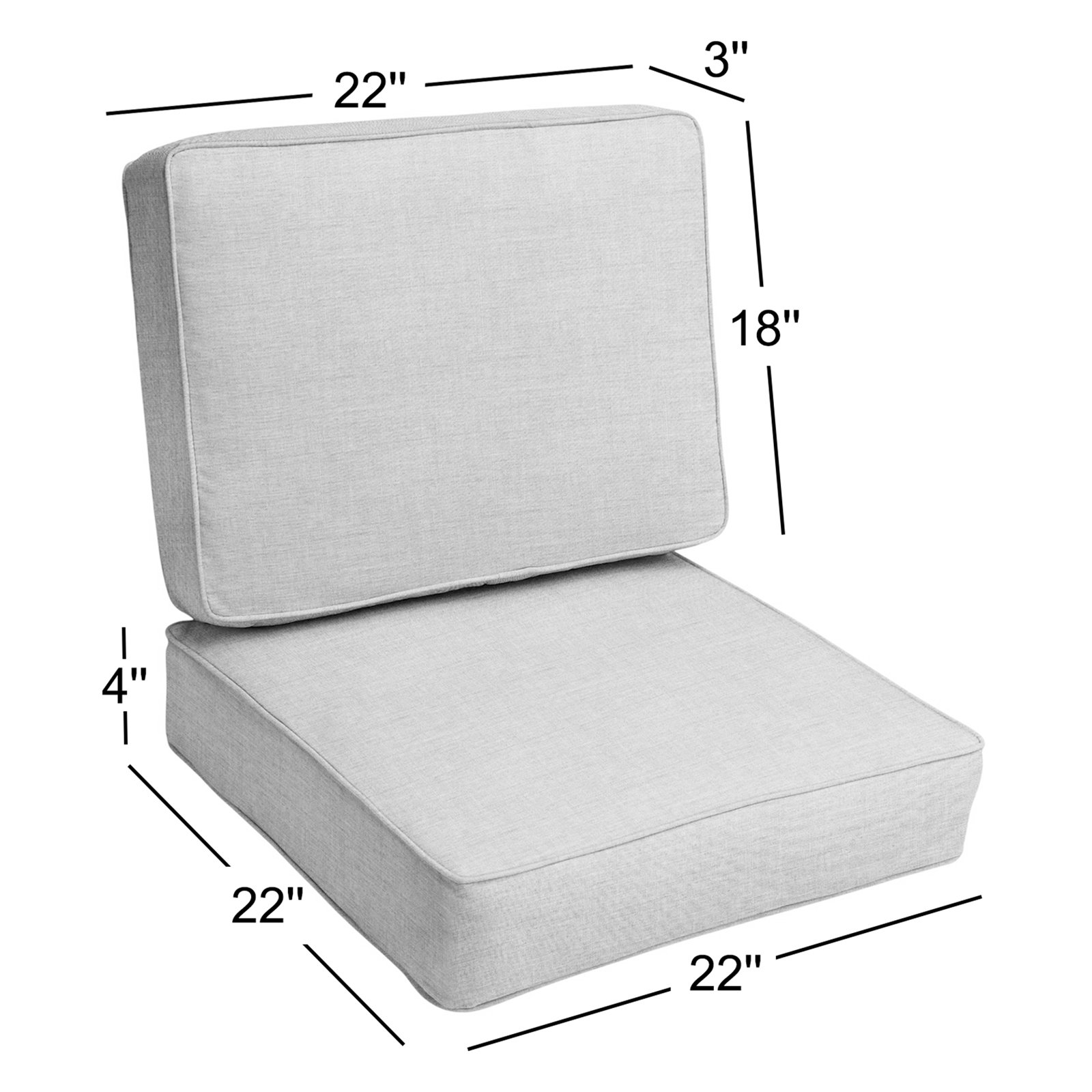 22" Sunbrella® Seat and Back Cushion