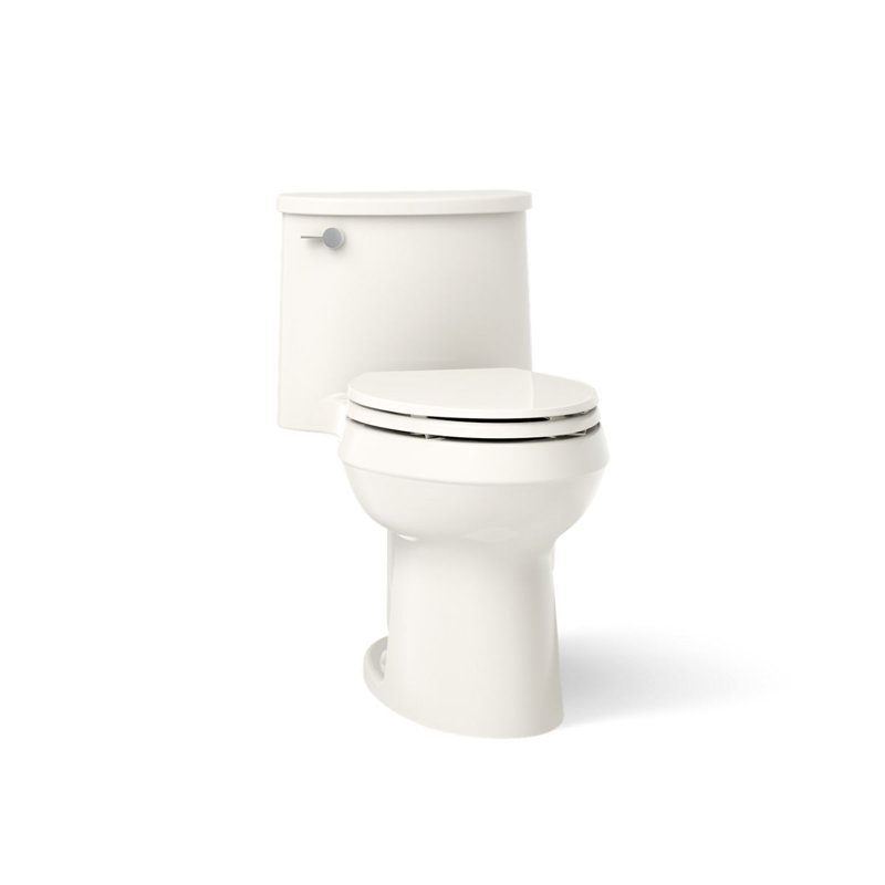 Adair 1.28 GPF Water Efficient Elongated One-Piece toilet (Seat Included), Biscuit, Left-Hand