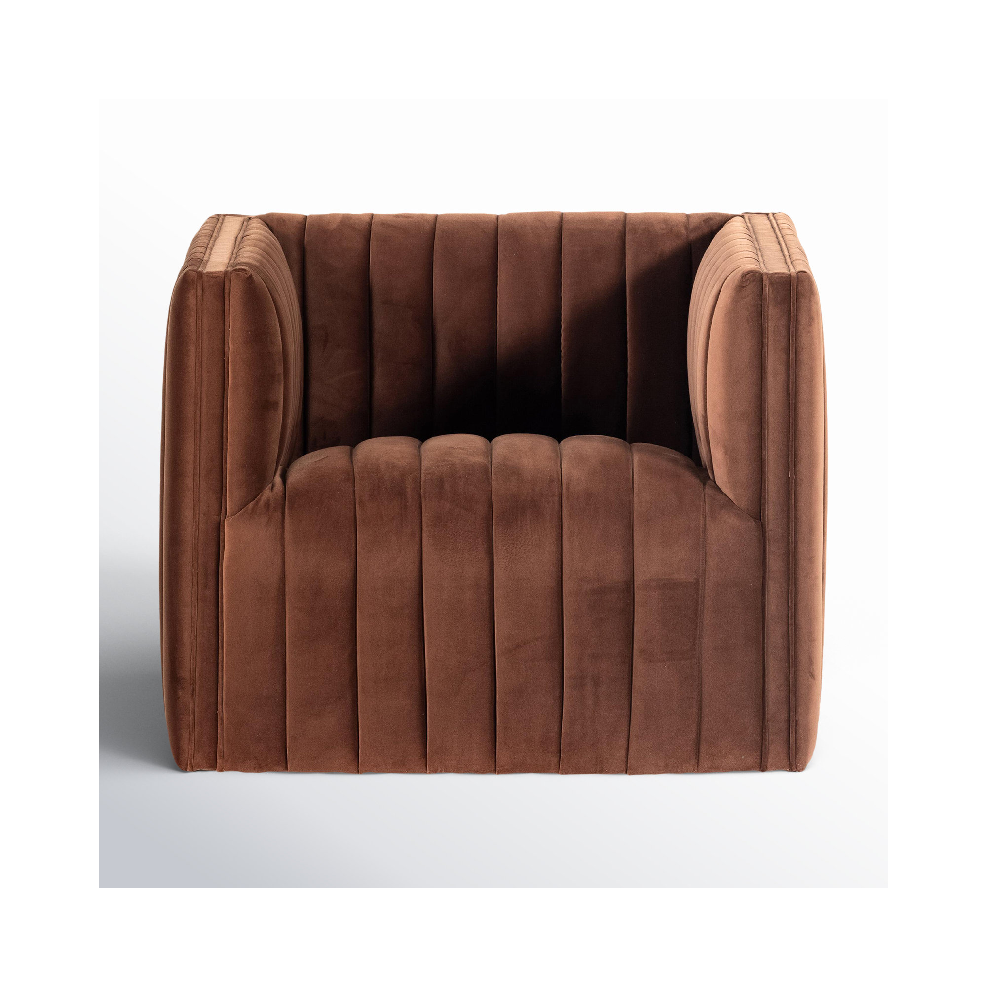 Brandt Swivel Armchair, Surrey Auburn Cotton Blend