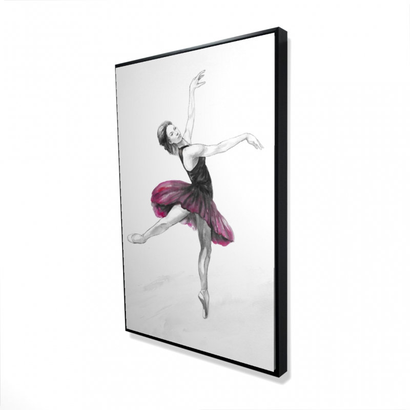 "Petite ballerine rose" sur toile