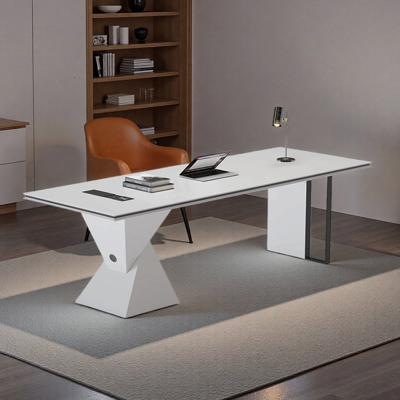 Bureau de style moderne, H 29,53 po x l 78,74 po x P 31,5 po