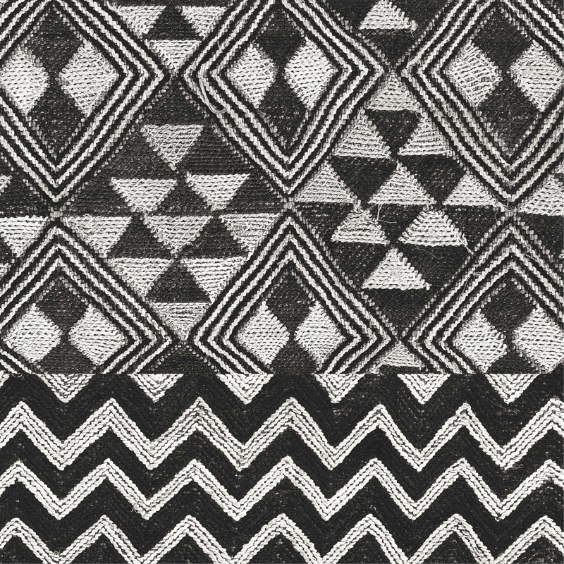 Tapis Kuba II BW, H 12 po x l 12 po