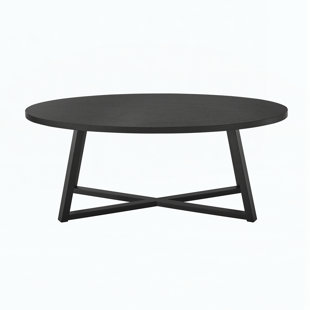 Table basse moderne en bois ovale