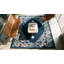 Tapis rectangulaire chinois en laine noué à la main de style chinois antique des années 1900