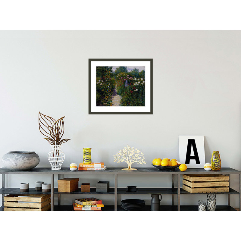 «Garden at Giverny (In Monet's Garden») par John Leslie Breck, impression giclée encadrée, H 23,5 po x l 27,14 po