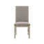 Chaises d'appoint d'une capacité de 250 lb, gris brun, tissu texturé, espace de salle à manger de 25 po de largeur, revêtement gris, 2 unités-1679391994