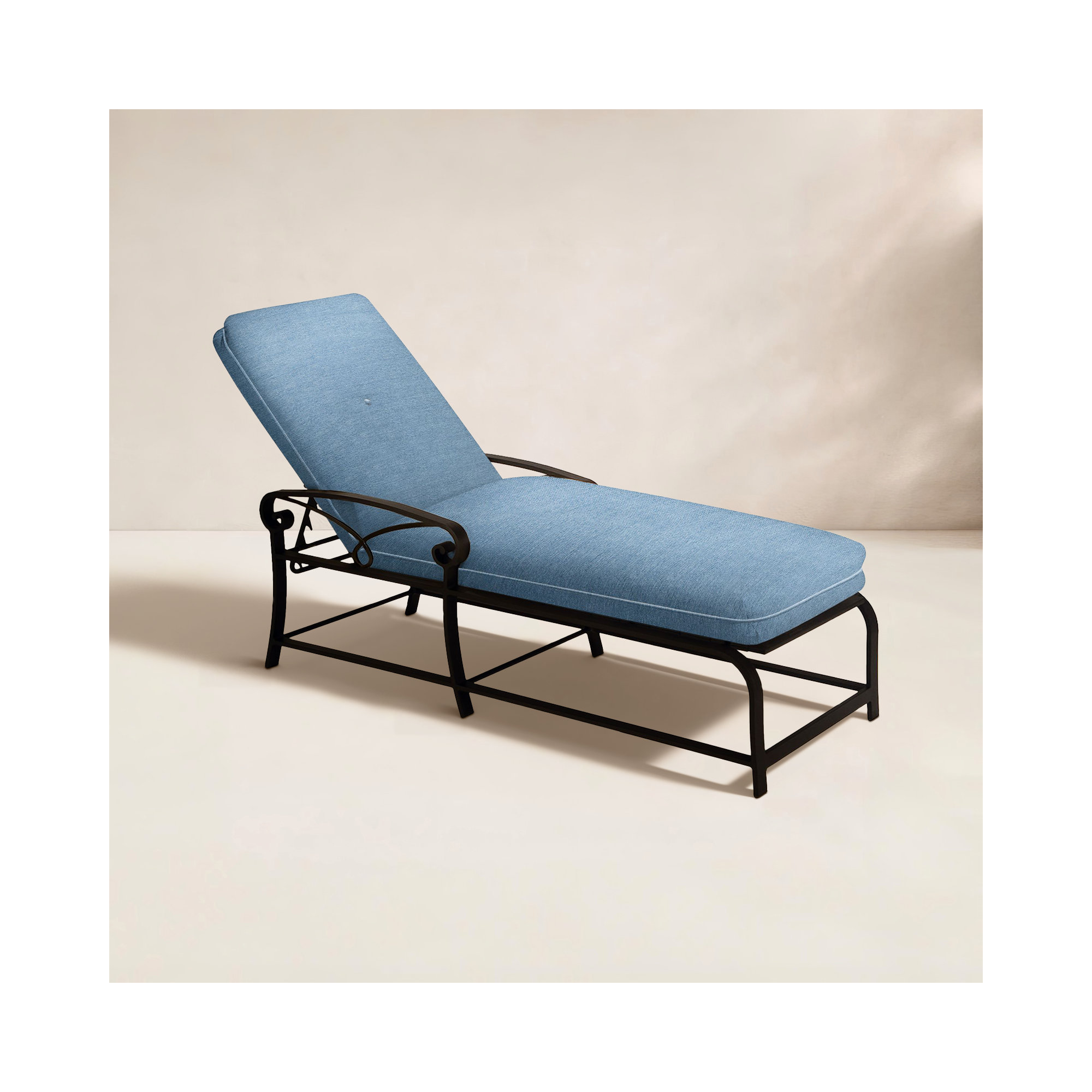 Palazzo Cushion 27'' Outdoor Aluminum Chaise Lounge