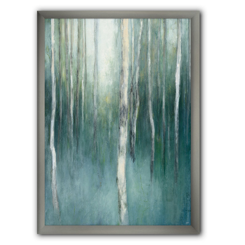 «Green Forest Dream», reproduction sur toile encadrée, H 40 po x l 30 po x P 1,5 po, Cadre argenté