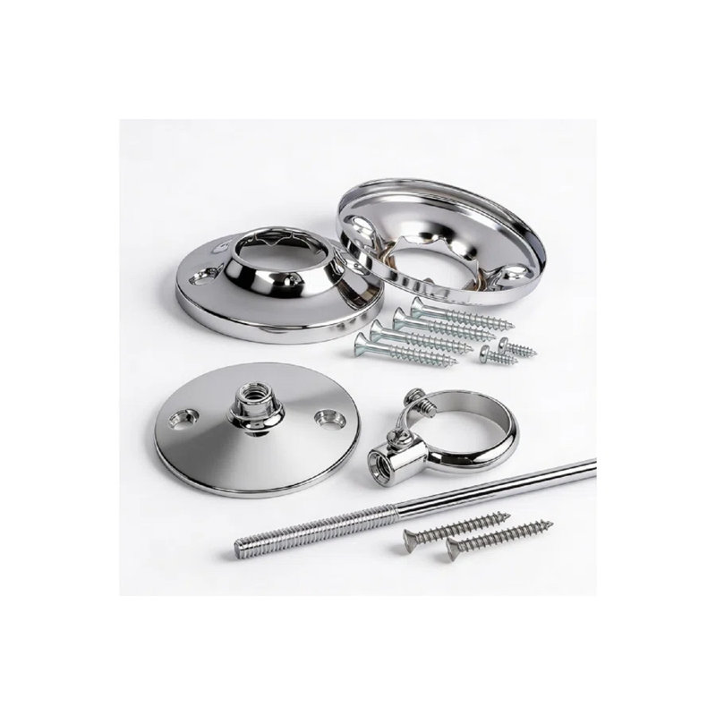 Ensemble de fixation pour tringle de rideau de douche de type L et U