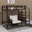 Lit mezzanine simple en métal avec échelle de rangement Designs-1656357600