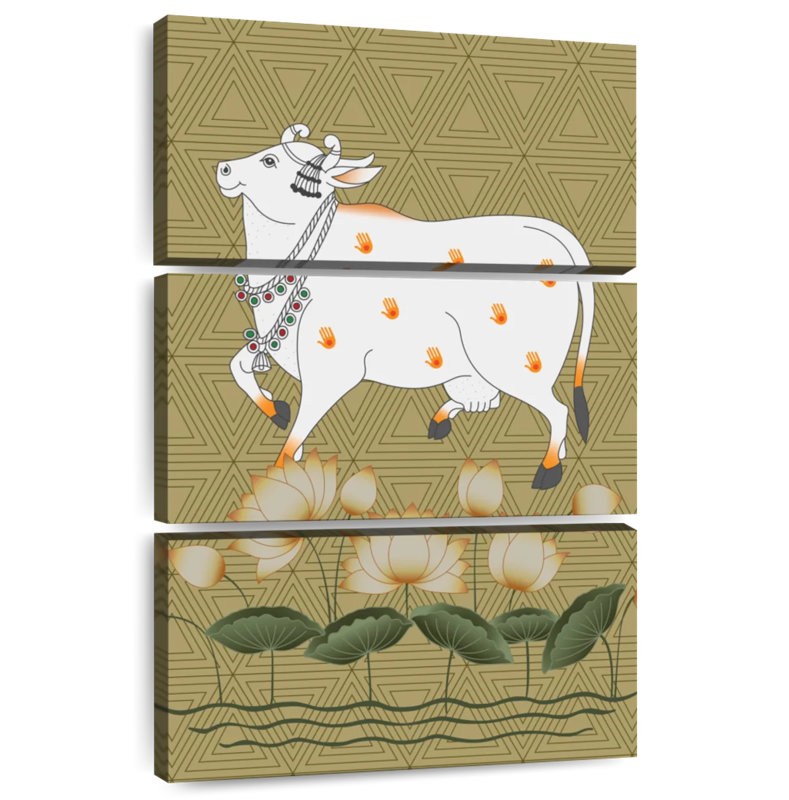 Brampt Framed Cow, 23" H x 14" W