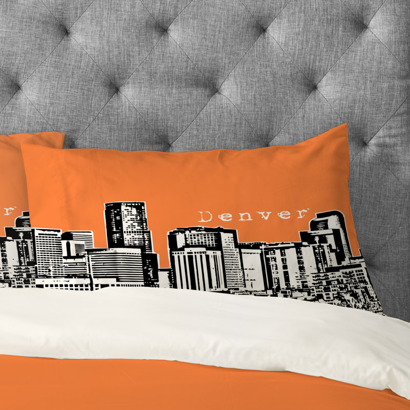 Taie d’oreiller denver Bird Ave, Standard, Orange
