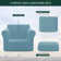 Elastic Textured Grid Separate Box Cushion Arm Chair Slipcover
