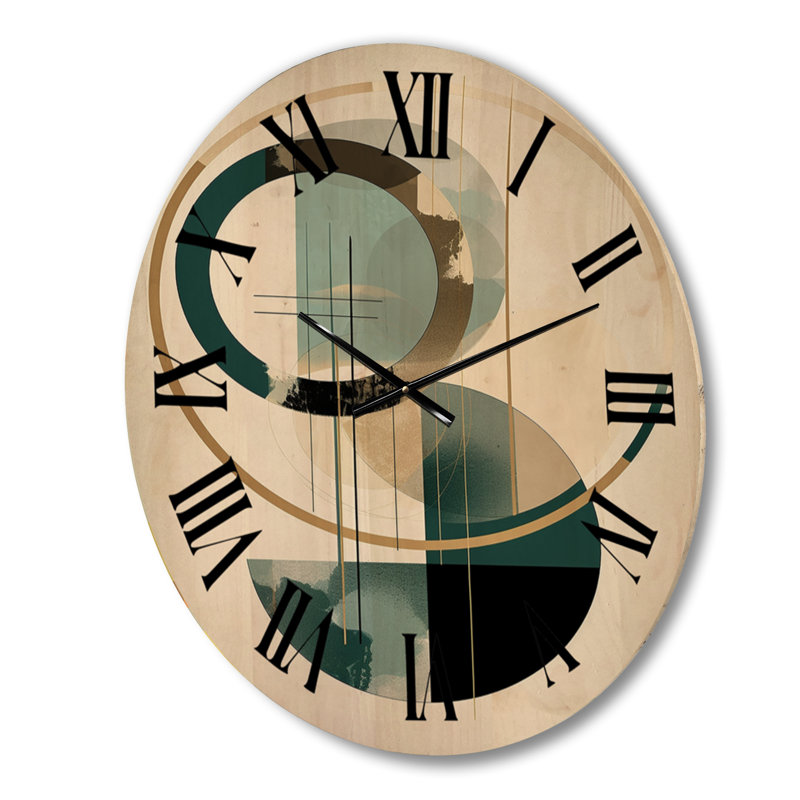 Horloge murale en bois massif Mellott, Grand