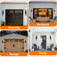 21''H Dimmable LED Black Aluminum Outdoor Wall Light-123405885-104387607