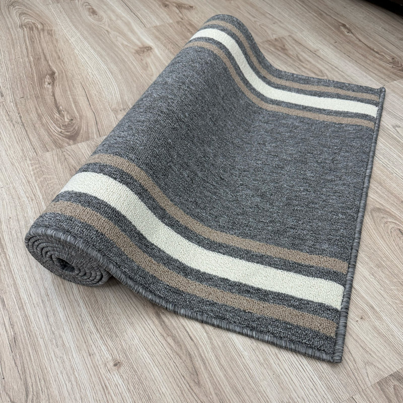 Tapis gris antidérapant sur mesure, Tapis de couloir de 3 pi x 25 pi