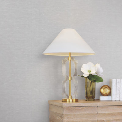 Hempfield Weave Light Grey Loomed Wallpaper
