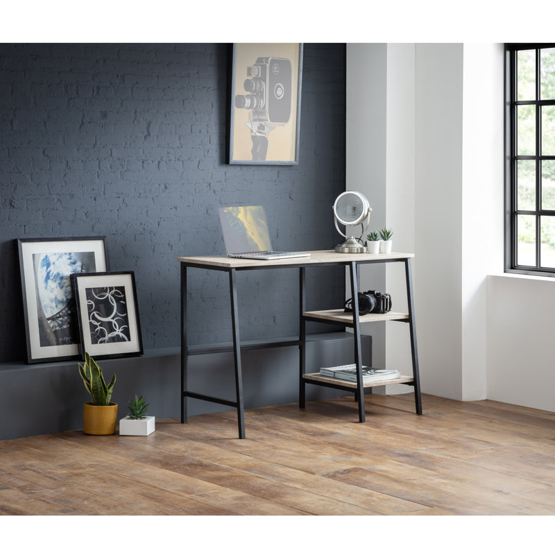 Chew Stoke Metal Base Writing Desk, Oak