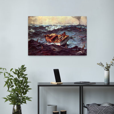 «Gulf Stream», abstrait, requin orchidée, océan côtier, impression d'art mural