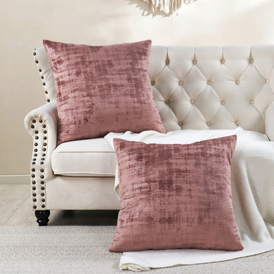 Housse de coussin réversible en velours texturé Euro