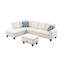98 po de largeur faisant face à la gauche et méridienne avec. Lin en beige. Coussins modulaires en mousse. Accoudoirs arrondis. 71 po x 33 po. 172,98 lb beige coussiné - large, texturé,-2067319047