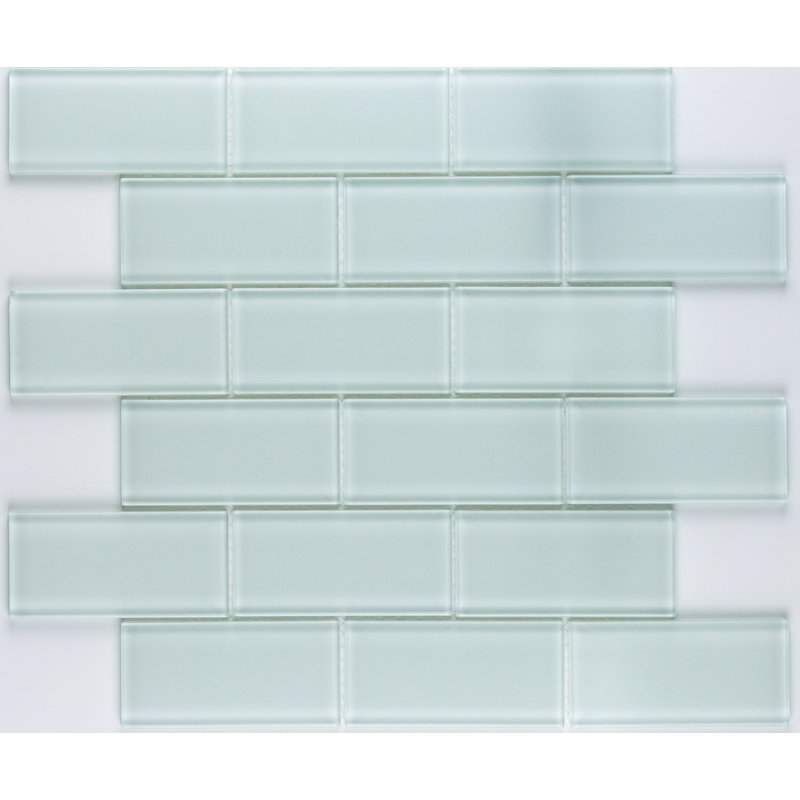 Torch Song 2'' W x 4'' L Glass Tile Mosaic Sheet, Snow