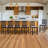 Chic Slat Back Wooden Counter Stools with Upholstered Seats-99343619-99343618