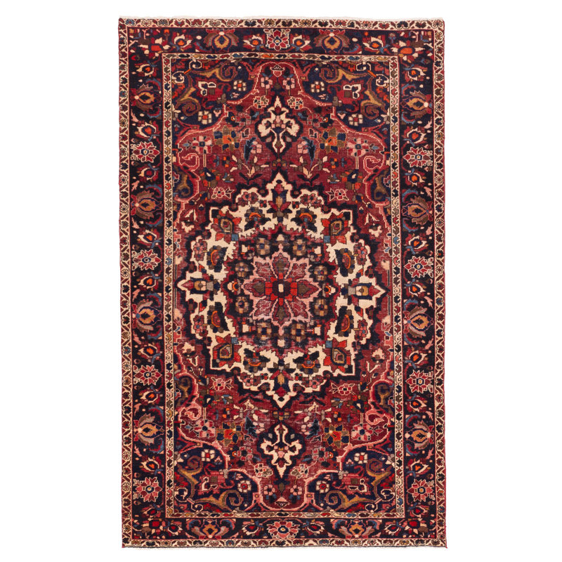 Tapis rouge rétro Kayseri 5 pi 1 po x 8 pi 4 po