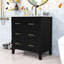 Meuble-lavabo autoportant moderne avec lavabo en céramique et tiroirs de rangement-1599084300