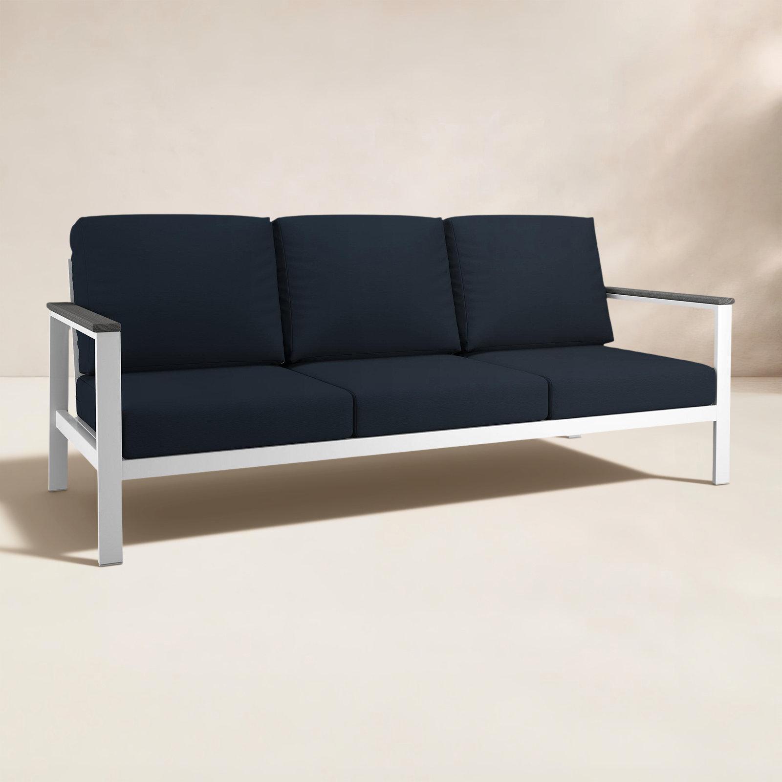 Townsend 80" Sunbrella® Patio Sofa,  Spectrum Dove, Coastal Grey