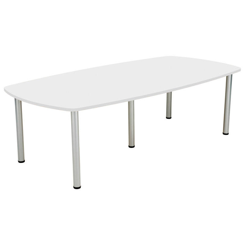 Bouton 240cm Boat Shaped Conference Table, White