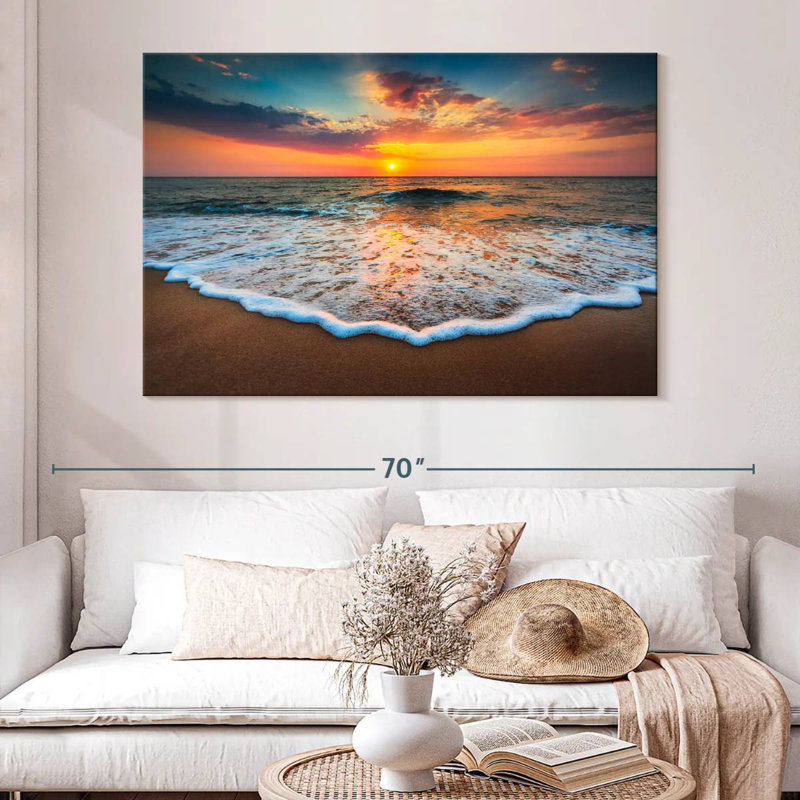 Gillard Sunrise Sea Waves, H 34 po x l 51 po