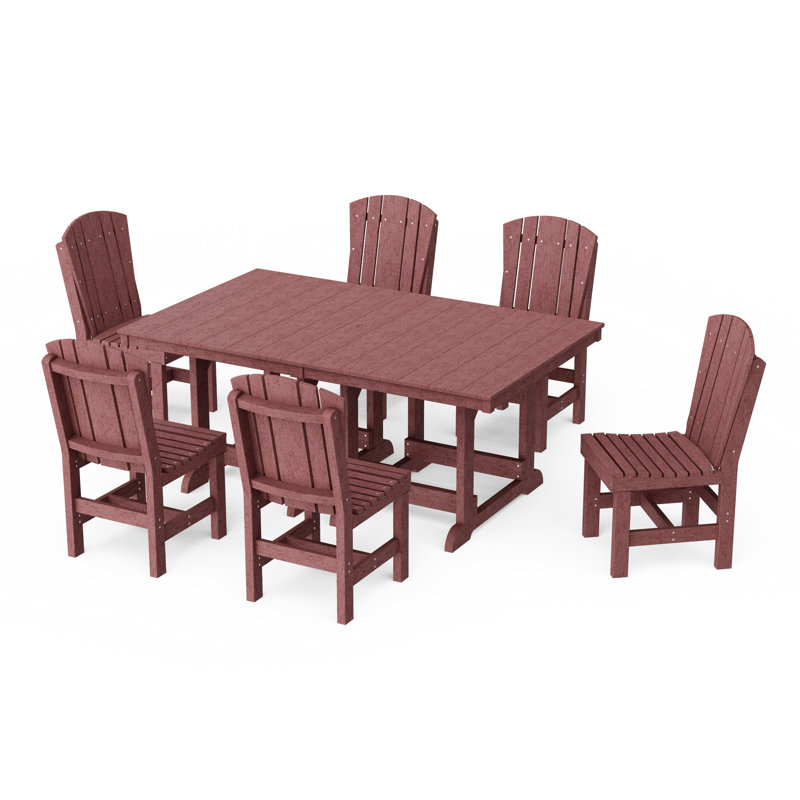 Heritage 7-Piece Side Chair Rectangular Dining Set, Cherrywood