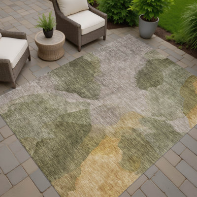 Tapis abstrait intérieur / extérieur lavable à la machine Chantille ACN2969