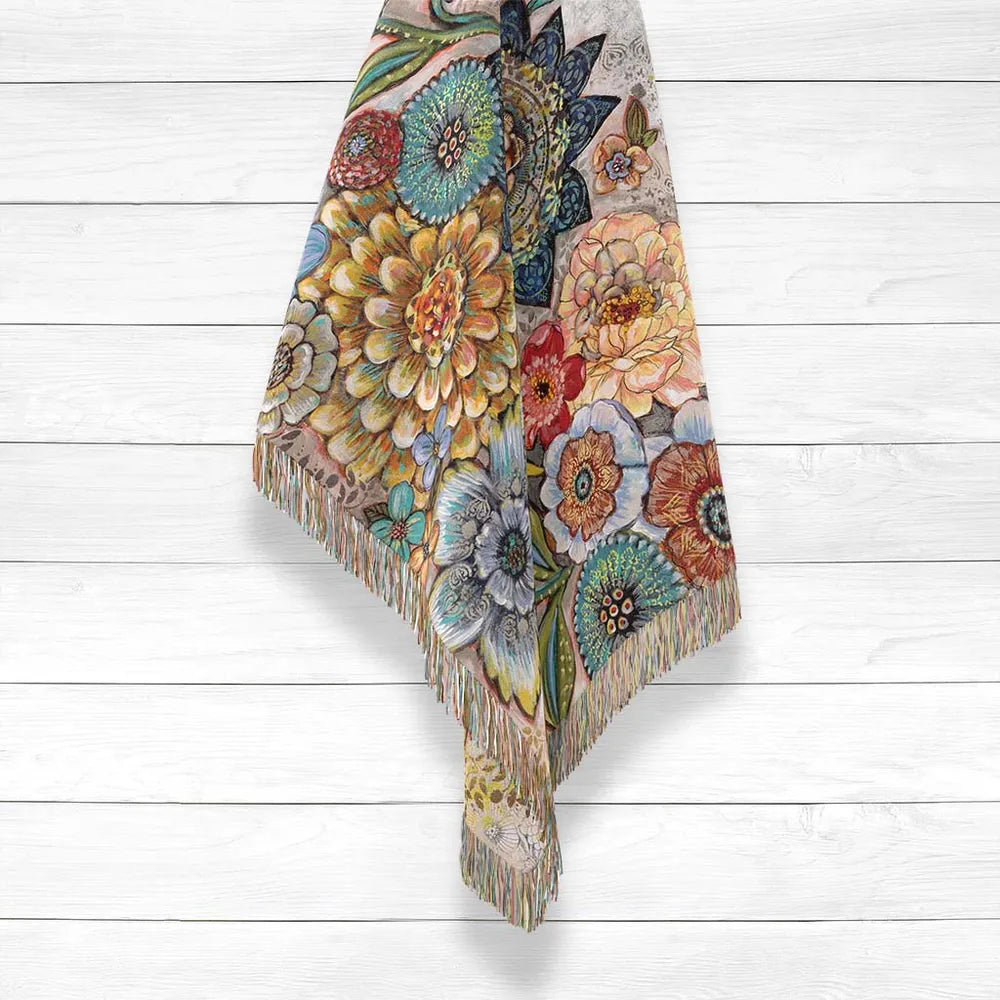 Boho Bouquet 100% Cotton Throw Laural Home 