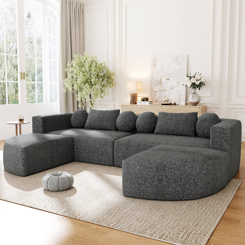Canapé modulaire Boneless Couch, Noir