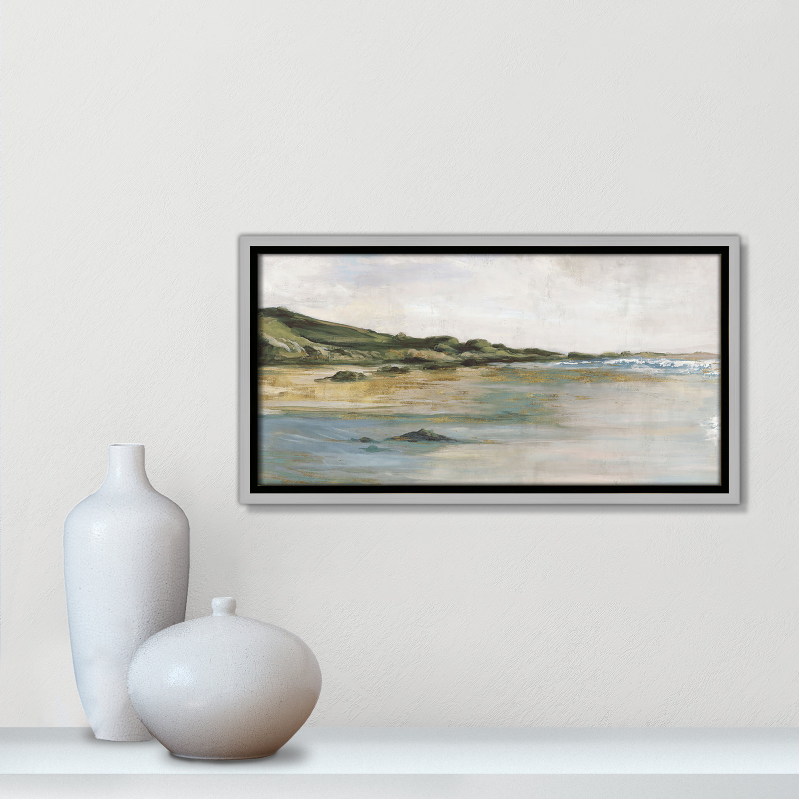 Cordoba "Tide's Edge" Print, Silver, 9.5" H x 17.5" W