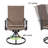 Staghorn 5-piece Swivel Patio Dining Set PVC-coated polyester Fabric Iron Outdoor Chairs And Table Set For Garden, Backyard, Poolside