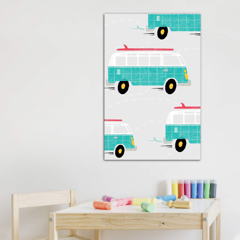 On the Road Vans - impression d'art graphique, Toile tendue, Pas de tapis, H 60 po x l 40po x P 1,5 po