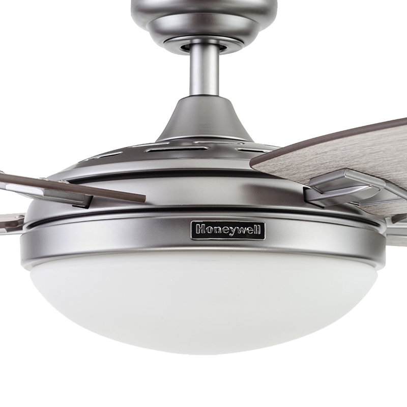 Carmel 48'' Pewter Ceiling Fan with Gray Oak Blades and LED Light