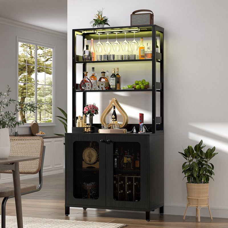 Armoire à vin haute Parina, Noir