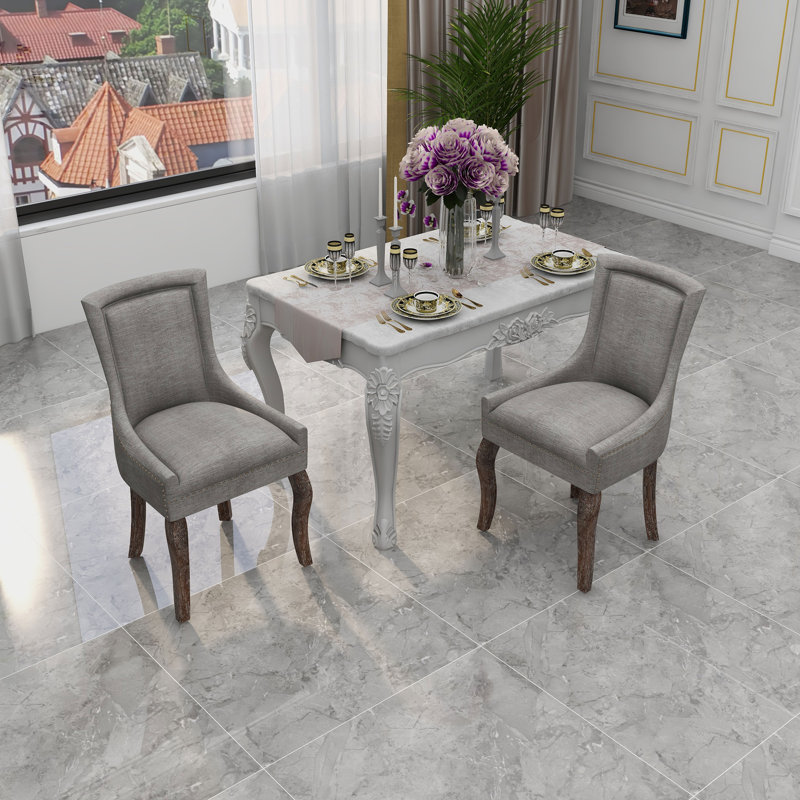 20.8'' H Fabric Upholstered Side Chair, Gray