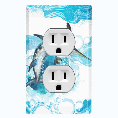 Sword Fish Ocean Water 1 - Gang Toggle Light Switch Standard Wall Plate