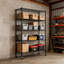 Étagère en métal robuste à 5 niveaux Étagère de rangement polyvalente en métal Capacité de 1650 lb Tablettes de rangement en fer